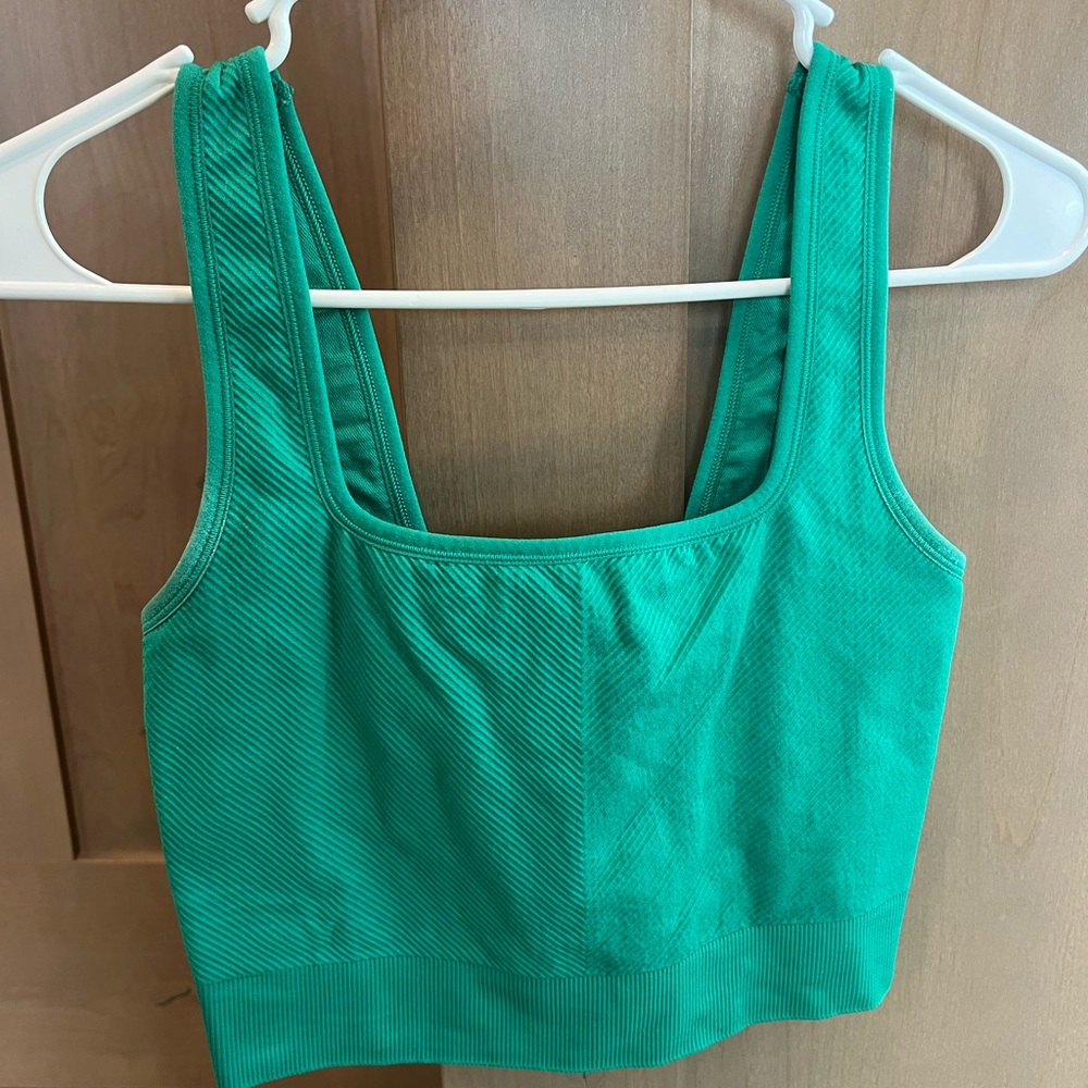 All in Motion Teal Ribbed Top